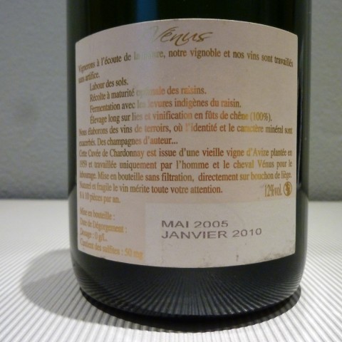 CHAMPAGNE BRUT NATURE GRAND CRU AVIZE CUVÉE VENUS 2004 AGRAPART