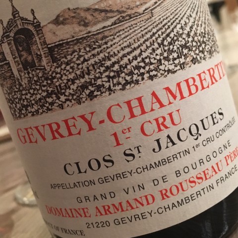 GEVREY-CHAMBERTIN 1ER CRU CLOS SAINT JACQUES 2012 DI ARMAND ROUSSEAU